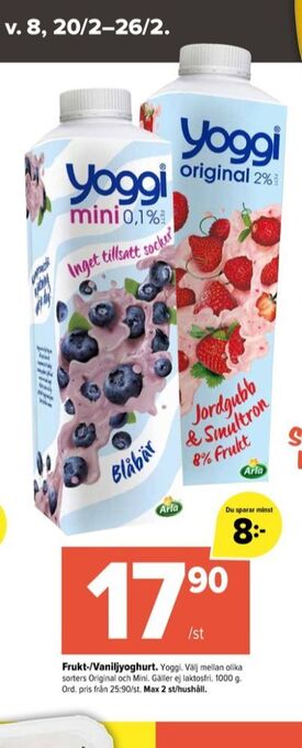 Coop Extra Yoggi yoghurt erbjuda