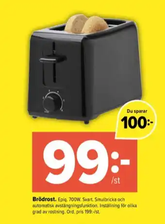 Coop Extra Epic brödrost erbjuda