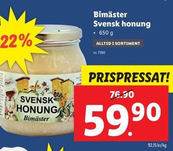Lidl Bimäster Svensk Honung erbjuda