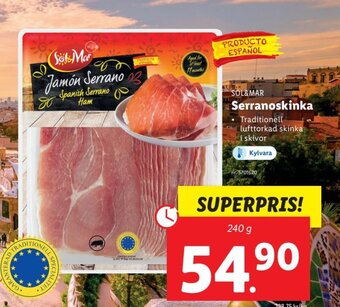 Lidl Serranoskinka erbjuda