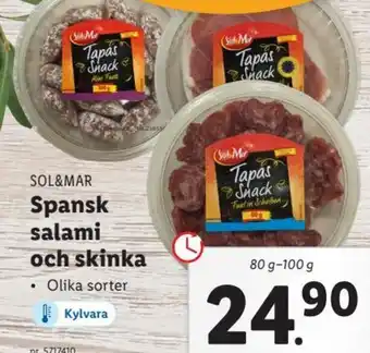 Lidl Spansk Salami och Skinka erbjuda