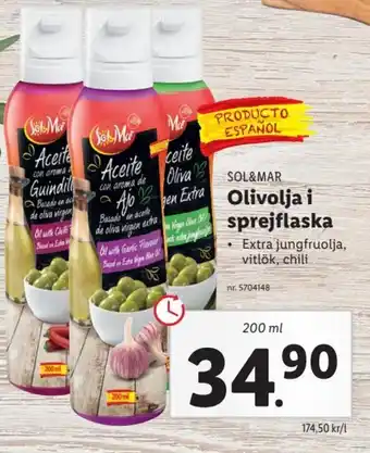 Lidl Olivolja i Sprejflaska erbjuda