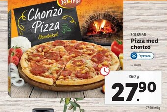 Lidl Pizza med Chorizo erbjuda