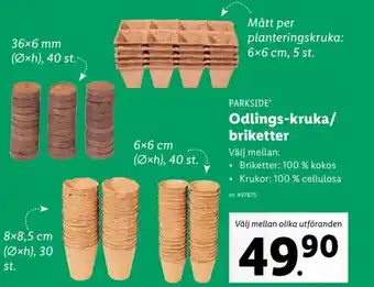 Lidl Odlings-Kruka/Briketter erbjuda