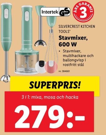 Lidl Stavmixer, 600 W erbjuda