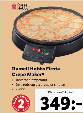 Lidl Russell Hobbs Fiesta Crepe Maker erbjuda