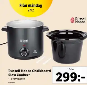 Lidl Russel Hobbs Chalkboard Slow Cooker erbjuda