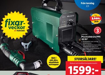 Lidl Plasmaskärare PPS 40 B3 erbjuda