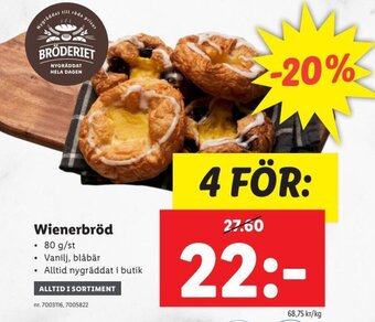 Lidl Wienerbröd erbjuda