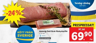 Lidl Nybergs Deli Färsk Fläskytterfilé erbjuda