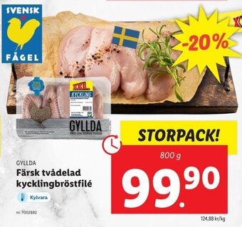 Lidl Färsk Tvådelad Kycklingbröstfilé erbjuda