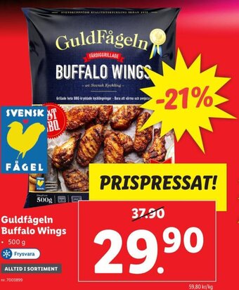Lidl Guldfågeln Buffalo Wings erbjuda