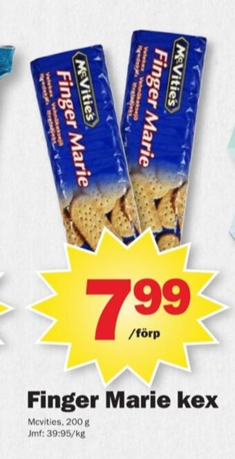 Pekås Mcvities finger marie kex erbjuda