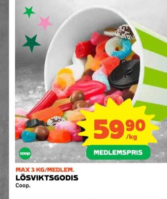 Coop Coop lösviktsgodis erbjuda