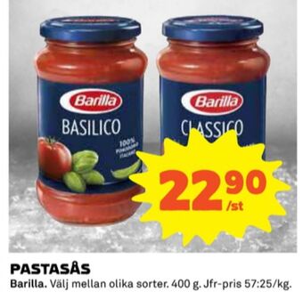 Coop Barilla pastasås erbjuda