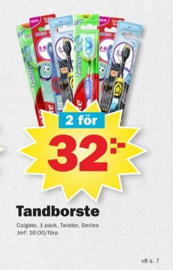 Pekås Colgate tandborste erbjuda