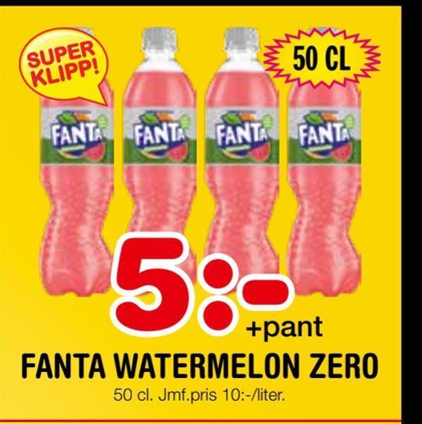 Fanta watermelon zero erbjudande hos Nya Pulsen