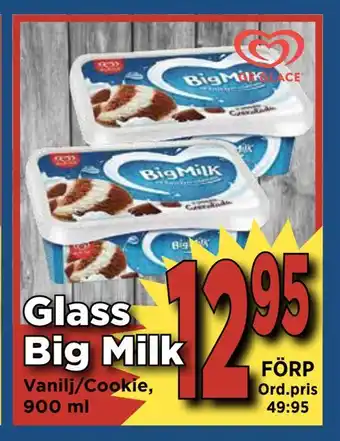 Glass big milk
