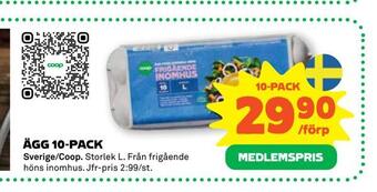 Stora Coop Ägg 10-pack erbjuda