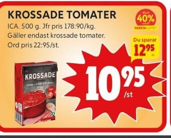 ICA Kvantum Krossade Tomater erbjuda