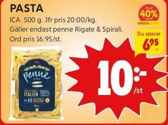 ICA Kvantum Pasta erbjuda