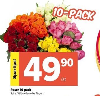 Coop Extra Rosor 10-pack erbjuda