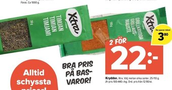 Coop Extra Kryddor erbjuda