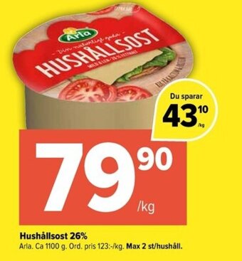Coop Extra Hushållsost 26% erbjuda