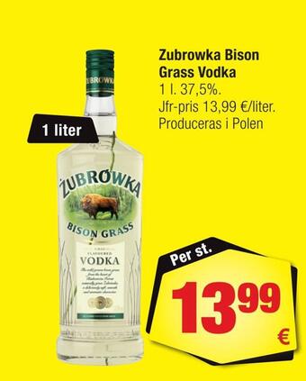 Calle Zubrowka bison grass vodka erbjuda