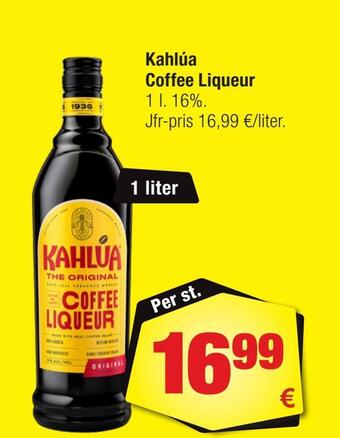 Calle Kahlúa coffee liqueur erbjuda