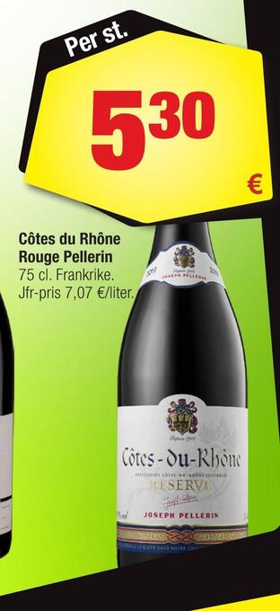 Côtes du rhône rouge pellerin