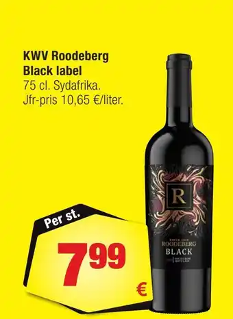 Calle Kwv roodeberg black label erbjuda