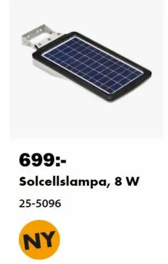 Solcellslampa, 8 W