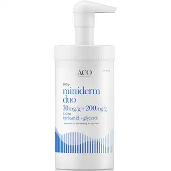 Apotek Hjärtat Miniderm duo kräm 20mg/g+200mg/g burk med pump, 500g erbjuda