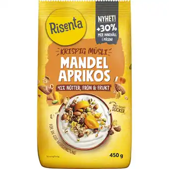 Risenta krispig müsli mandel aprikos 450 g