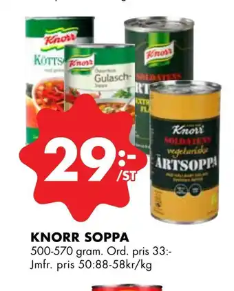 ÖoB Knorr soppa erbjuda