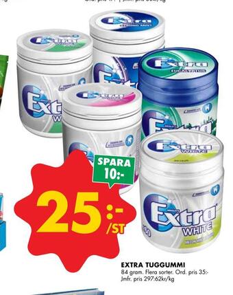 ÖoB Extra tuggummi erbjuda