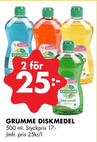 ÖoB Grumme diskmedel erbjuda