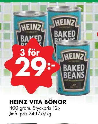 ÖoB Heinz vita bönor erbjuda