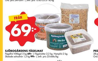 ÖoB Sjöbogårdens fågelmat erbjuda