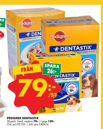 ÖoB Pedigree dentastix erbjuda