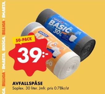 ÖoB Saplex avfallspåsar erbjuda