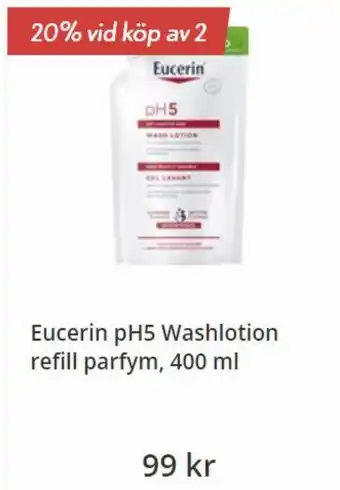 Apoteket Euxerin pH5 Washlotion Refill Parfym, 400ml erbjuda