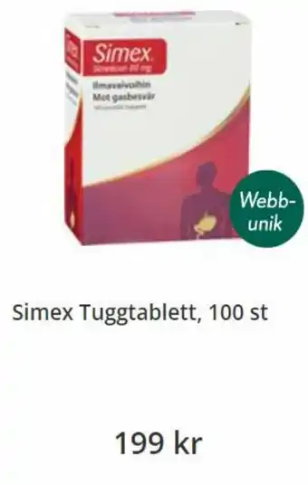 Apoteket Simex Tuggtablett, 100 st erbjuda