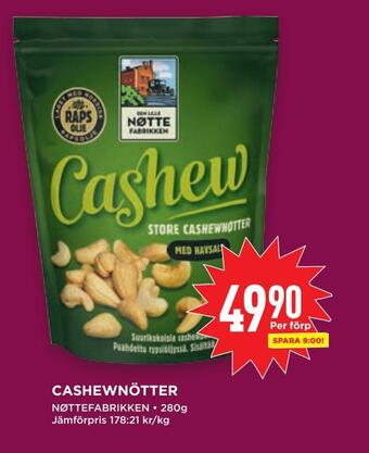 Willys Cashewnötter erbjuda