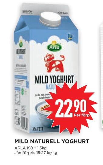 Willys Mild naturell yoghurt erbjuda