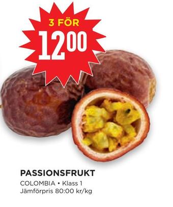 Willys Passionsfrukt erbjuda