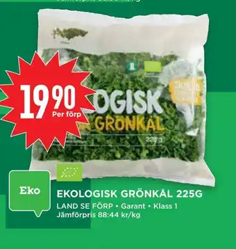 Willys Ekologisk grönkål 225g erbjuda