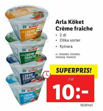 Lidl Arla Köket Crème fraiche erbjuda