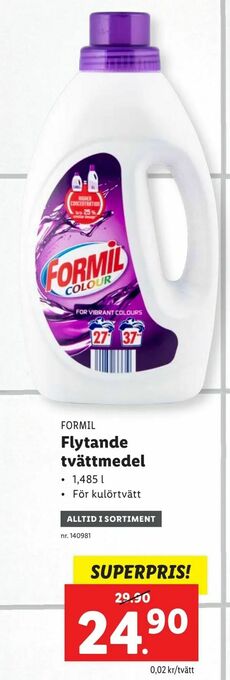 Lidl Flytande tvättmedel erbjuda